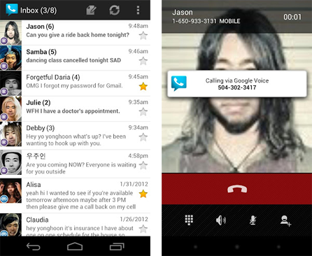 Google Voice for Android updated with ICS-style look and feel, asynchronous SMS sending