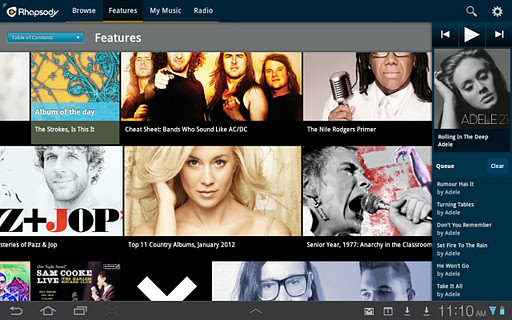 Rhapsody launches application for Android tablets