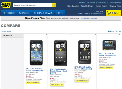 Save $50-$100 on a Sprint HTC EVO smartphone purchase at Best Buy
