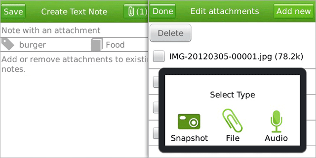 Evernote for BlackBerry updated with better attachment support and speed improvements