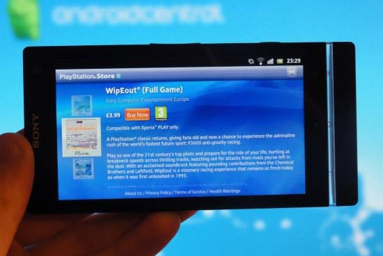 Sony Xperia S gets PlayStation Store
