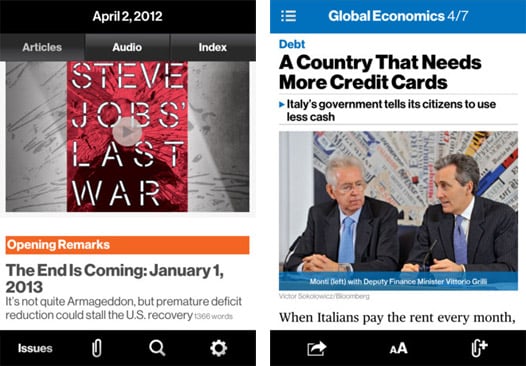 Bloomberg Businessweek+ now an iPhone thing, too