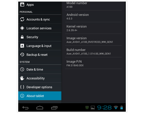 Acer Iconia A100 getting Android 4.0.3 update as we speak