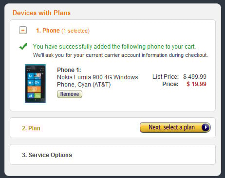 AT&T's Nokia Lumia 900 is just $19.99 for upgrades at Amazon!