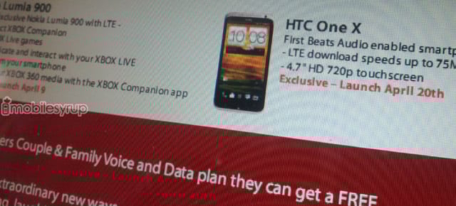 Rogers launching the HTC One X on April 20th?