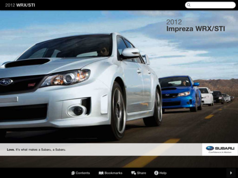 Subaru launches iPad brochures for its 2012 vehicle range