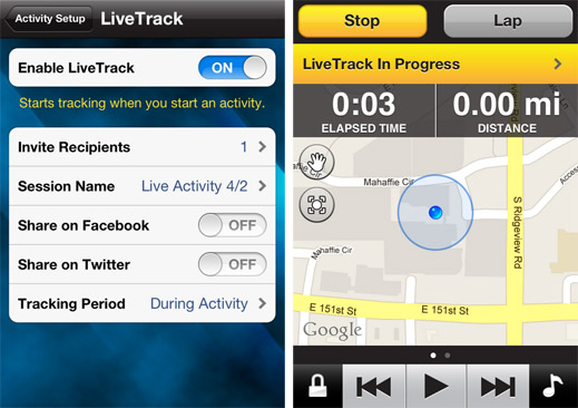 Garmin Fit app gets LiveTrack feature