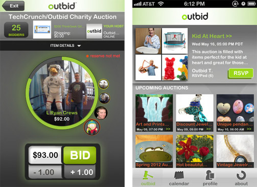 Outbid auction service gets an iOS app