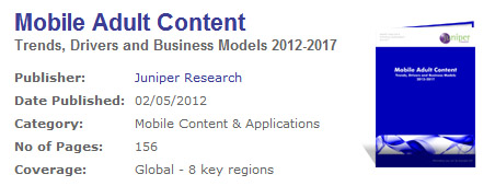 Juniper Research: Mobile adult subscription revenues to reach almost $1 billion by 2015