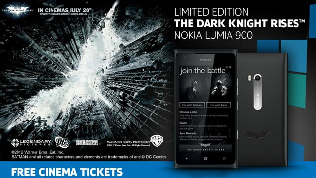 Nokia Lumia 900 The Dark Knight Rises Edition starts selling today in the UK