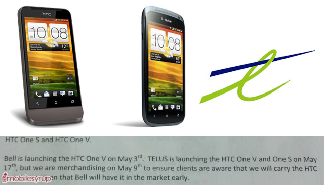 Canada: HTC One S, One V hitting Telus on May 17th