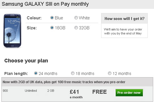 Vodafone now accepts Galaxy S III pre-orders