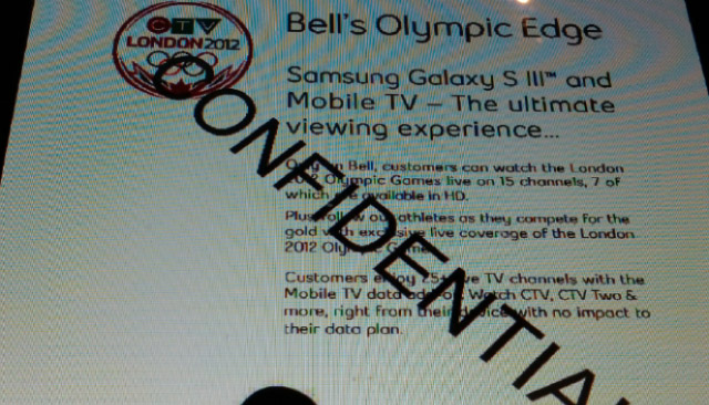 Canada: Bell to bring live coverage of the London 2012 Olympic Games to your mobile