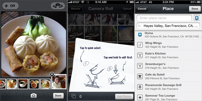 Evernote Food for iPhone updated with new camera function, Foursquare integration, longer captions and more
