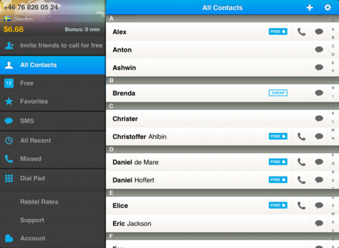 Mobile VoIP company Rebtel launches an iPad app