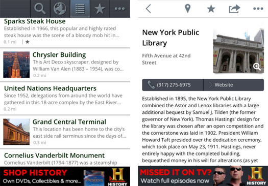 An app tells you about historical context of your surrounding