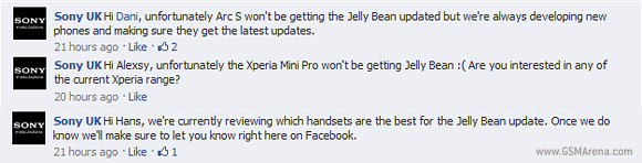 Sony: Last year Xperia smartphones won't get Jelly Bean updates