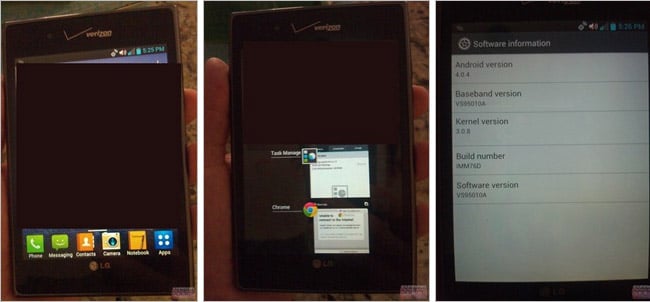 LG Optimus Vu with Verizon branding caught in the wild