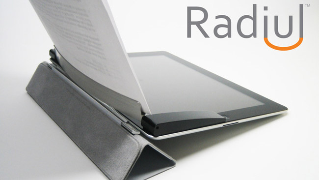Radiul is light and premium document holder for iPad or laptop