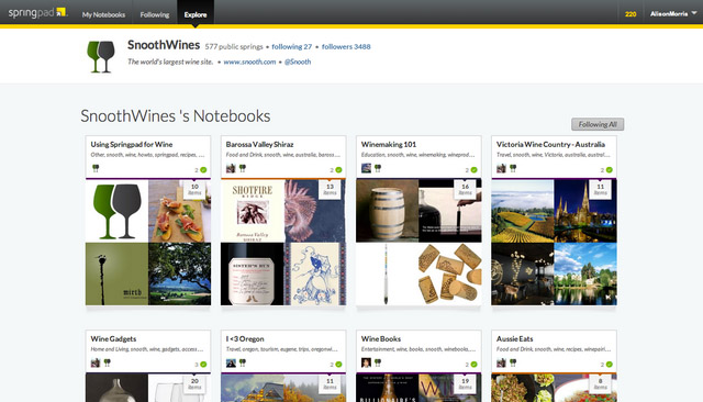 Springpad adds Snooth-powered wine pairings to its note-taking app/service