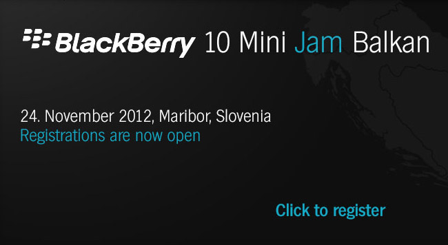 Mini BlackBerry 10 Jam session coming to Maribor, Slovenia on November 24th, 2012