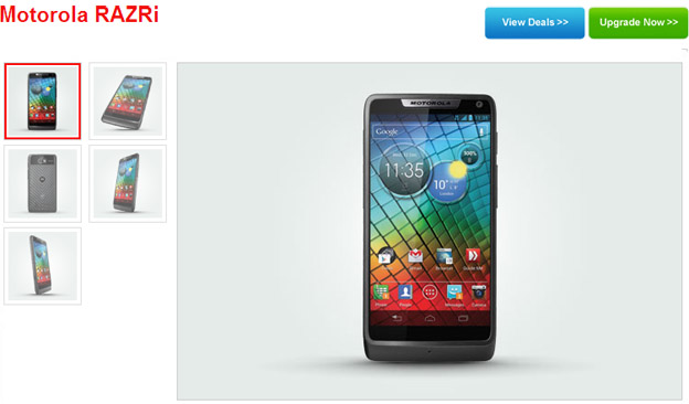UK: Motorola RAZR i now available at Phones 4U
