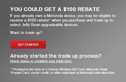 Motorola offers $100 rebate when you trade up your old Moto smartphone