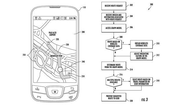 Google gets patent for coverage-based directions