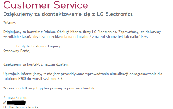 LG Optimus 7 won't get Windows Phone 7.8 update