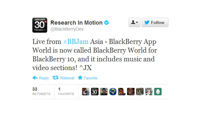 BlackBerry App World renamed to BlackBerry World