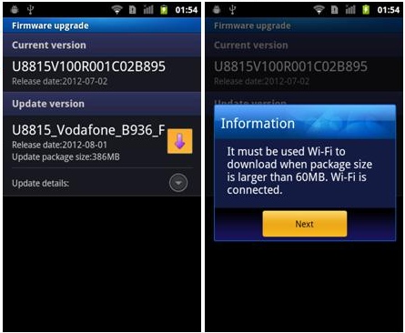 Vodafone's Huawei Ascend G300 getting its serving of Ice Cream Sandwich