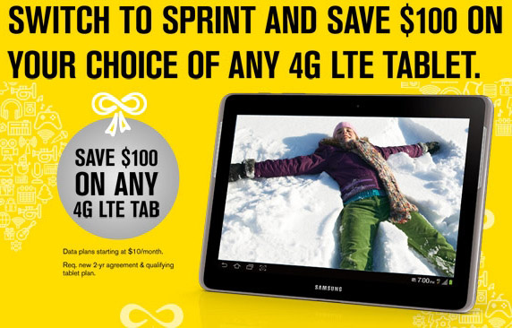 Sprint offers $100 discount on popular tablets to new smartphone buyers