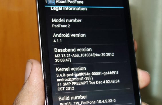 ASUS PadFone 2 Jelly Bean update rolling out as we speak