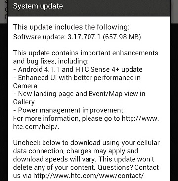 HTC One XL starts getting Jelly Bean Update in parts of Asia