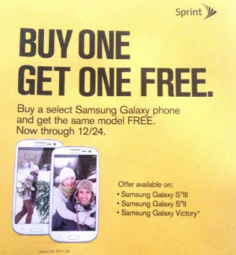 Sprint to launch new BOGO offer for Galaxy S II, Galaxy S III and Galaxy Victor