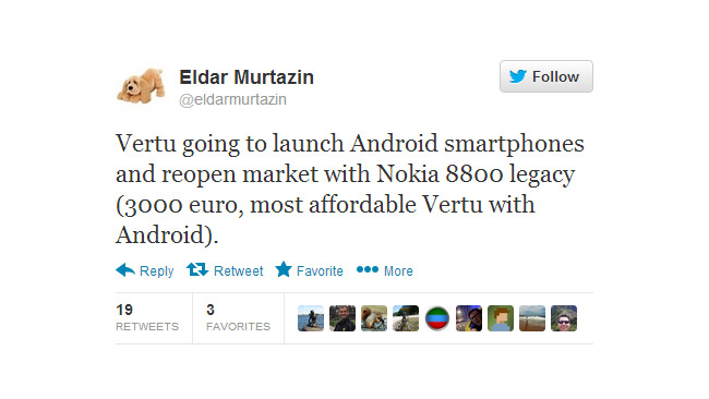 Vertu's Android smartphones to start at €3,000 EUR?