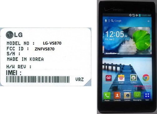 Verizon-bound LG VS870 caught at the FCC and WPC