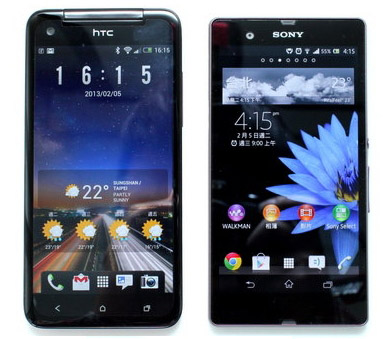 Sony Xperia Z compared to HTC Butterfly