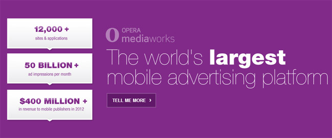 Opera Mediaworks launched to provide mobile advertising, distribution and monetization services