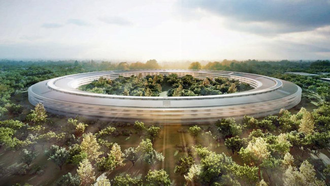 Apple's futuristic campus design undergoes change