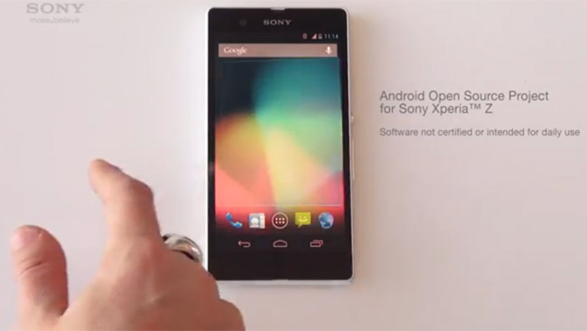 AOSP now available for Sony Xperia Z