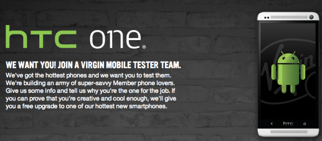 Canada: Virgin Mobile calling 5 lucky testers to review the HTC One