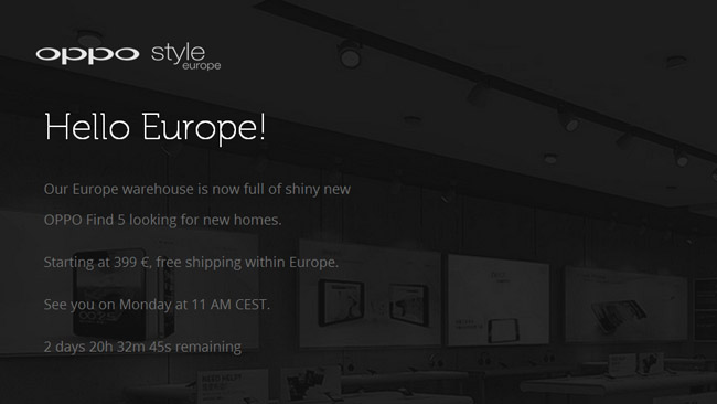 Oppo coming to Europe on Monday