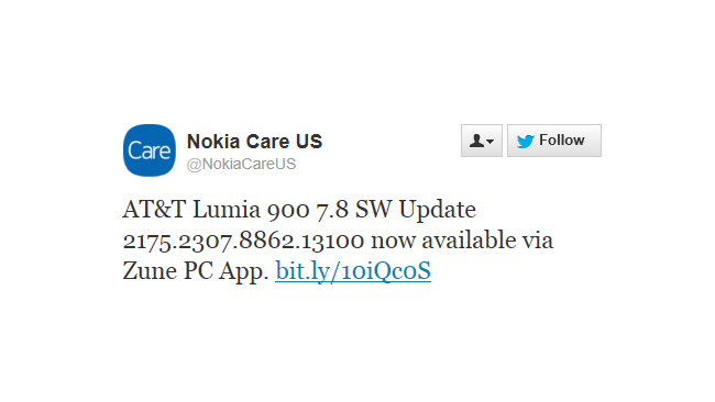 AT&T's Nokia Lumia 900 finally gets Windows Phone 7.8 update