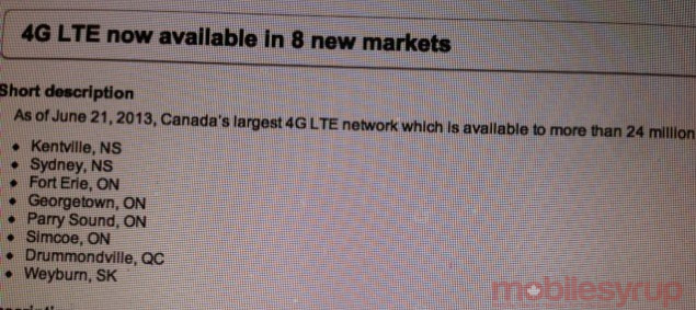 Bell's LTE network reaching new places in Ontario, Quebec, Nova Scotia and Saskatchewan on July 21st