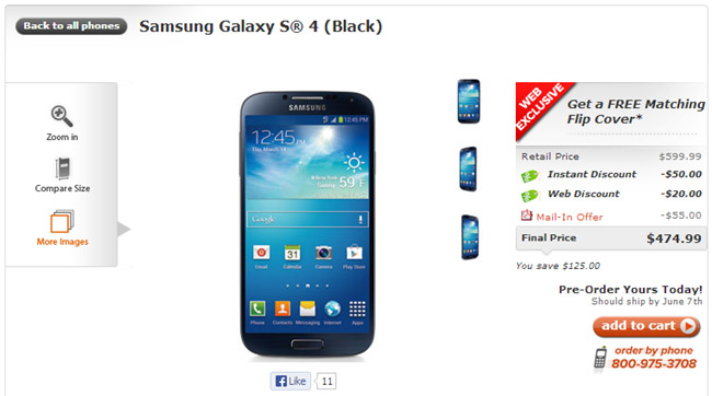Samsung Galaxy S4 now available for pre-order on Cricket