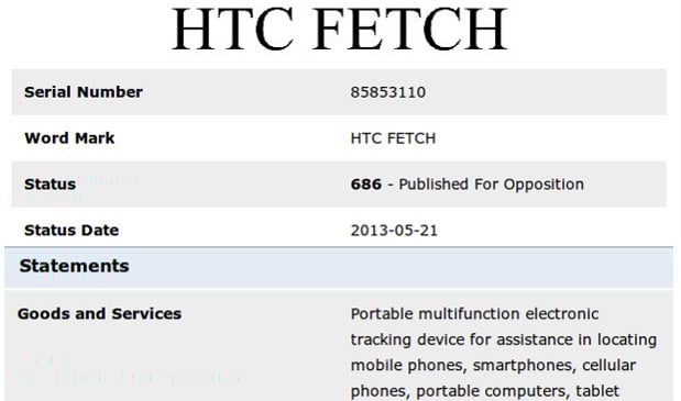 HTC Fetch will help users track their valuables