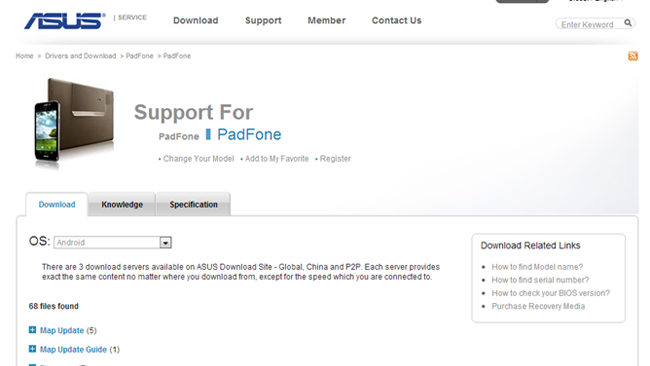 The original ASUS PadFone gets a small update