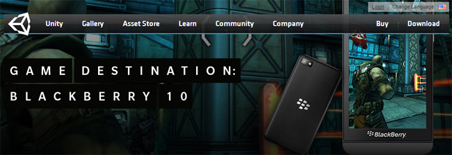 Unity 4.2 Pro and Free now support BlackBerry 10