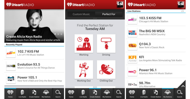 iHeartRadio now available for BlackBerry 10 devices